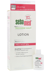 SEBAMED Trockene Haut Parfumfrei Lotion Urea 10% +gratis SEBAMED Intim Waschgel pH 3,8 für die junge Frau Probe (20ml) 400 Milliliter