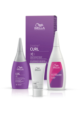 Wella Professionals Permanentes Styling Creatine+ Curl Set für eine Komplettanwendung (C) Coloriertes und sensibles Haar: Permanente Well-Lotion 75 ml + Fixierung 100 ml + Vorbehandlung 30 ml