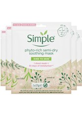 Simple Kind to Skin Phyto-Rich Semi-Dry Soothing Sheet Mask 5 x 17g