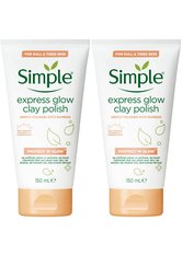 Simple Face Wash Express Glow Clay Polish 2 x 150ml