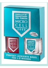 Micro Cell Pflege Nagelpflege Shellfix Resistant Gel Finish Nr. F7 Dark Pink 2 x 11 ml